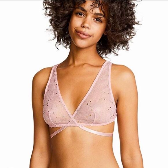 Honeydew Intimates Trinity Foil Star Mesh Bralette Size Medium - Picture 1 of 6